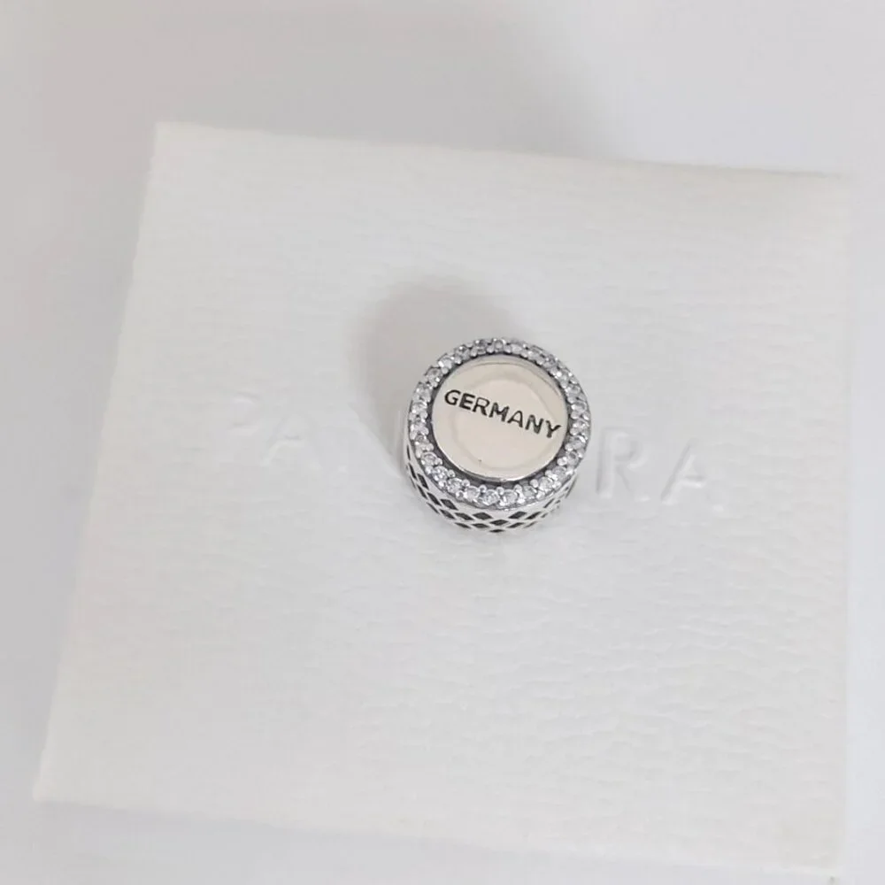 Pandora Germany Flag Bead Charm Exclusive Travel Pendant S925 Silver with box - Picture 4 of 9